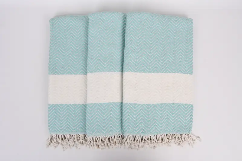 Hammam towel, Kids Beach Towel, Bridal Shower Gift, 70x40 Cotton Zig zag Towel, Wedding Day Gift For Bride, Bachelor Party Favors, Absorbent towel - 7