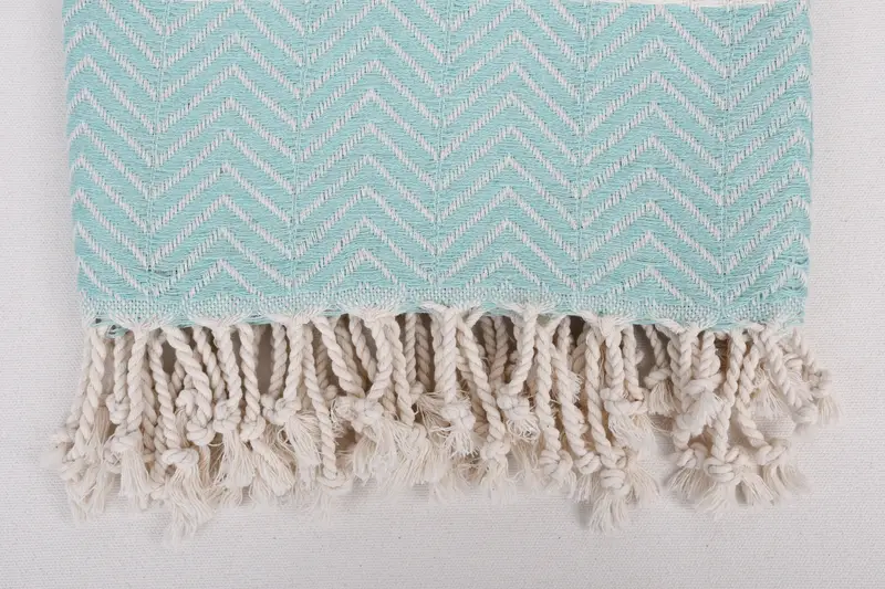 Hammam towel, Kids Beach Towel, Bridal Shower Gift, 70x40 Cotton Zig zag Towel, Wedding Day Gift For Bride, Bachelor Party Favors, Absorbent towel - 3
