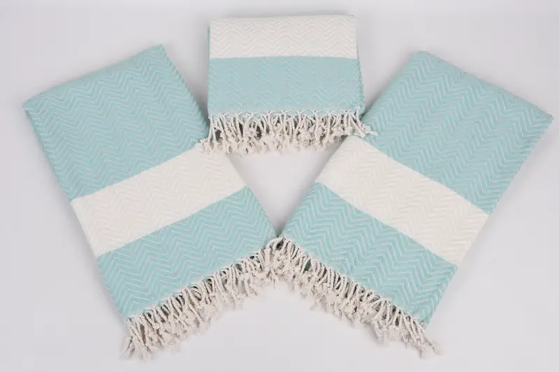 Hammam towel, Kids Beach Towel, Bridal Shower Gift, 70x40 Cotton Zig zag Towel, Wedding Day Gift For Bride, Bachelor Party Favors, Absorbent towel - 6