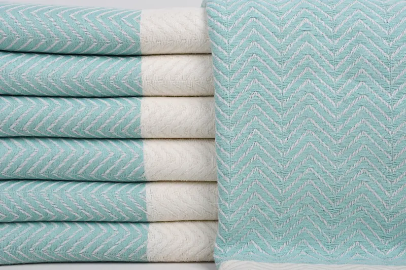 Hammam towel, Kids Beach Towel, Bridal Shower Gift, 70x40 Cotton Zig zag Towel, Wedding Day Gift For Bride, Bachelor Party Favors, Absorbent towel - 1