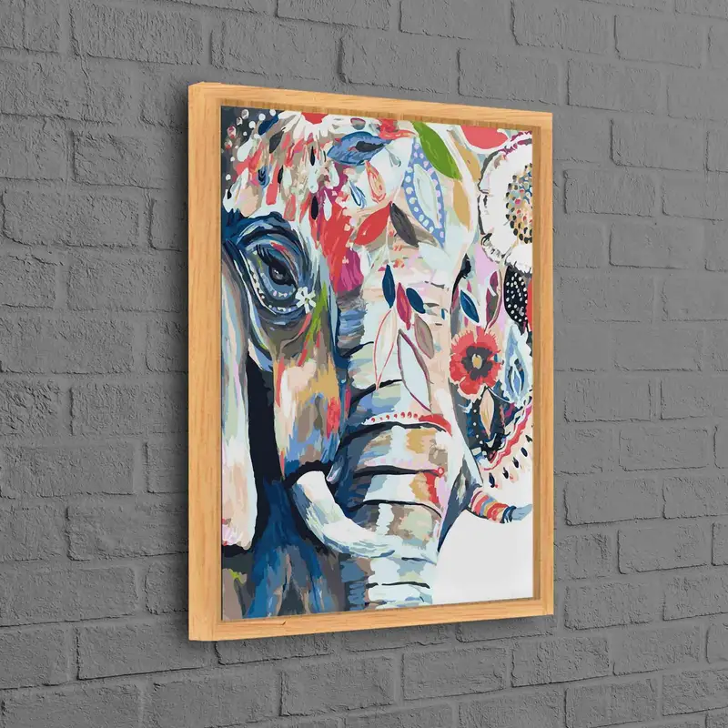 モダンな抽象象キャンバス: 鮮やかな現代アート プリント