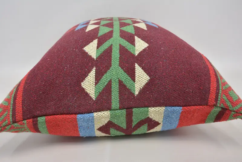 Kilim Pillow, 20x28 Red Pillow Sham, Interior Designer Pillow, Pillow Sham, Pastel Cushion Case, Pillow for Couch, Floor Cushion Case - 5
