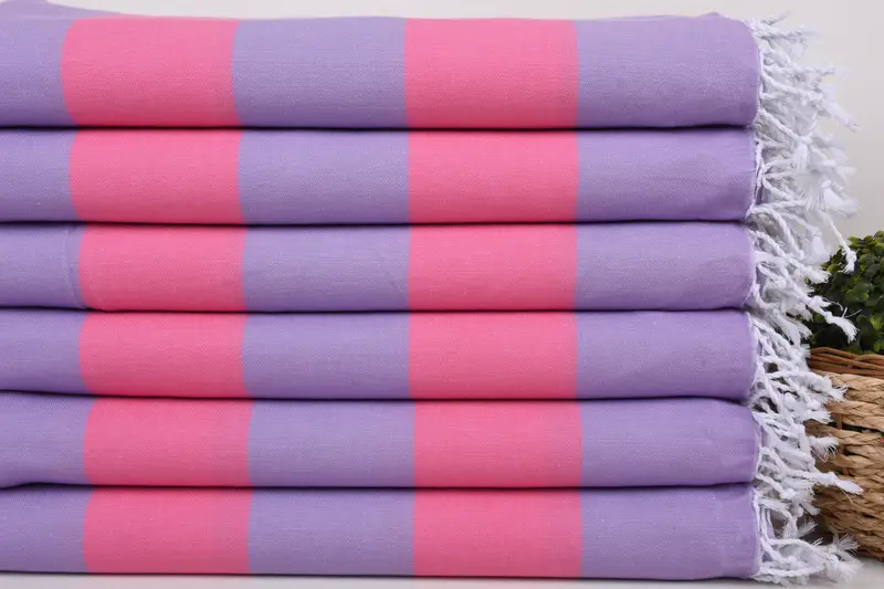 Bridal Shower Gift, Bridal Shower Favor, Turkish Towel Set, 70x40 Cotton Striped Towel, Bachelorette Party Gifts, Turkish beach towel, Guest Towel - 2