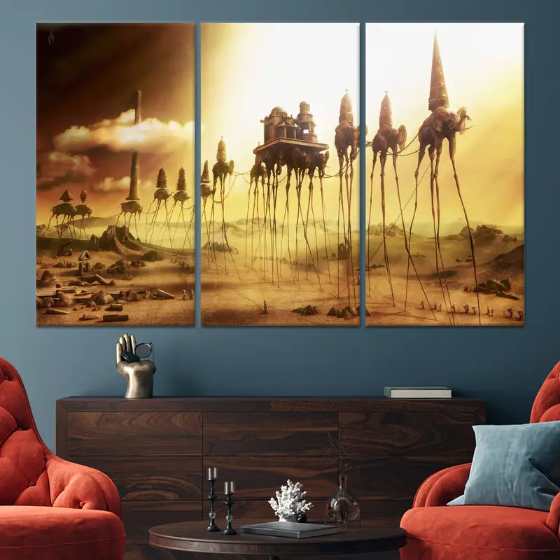 Eleva tu espacio con arte en lienzo abstracto surrealista