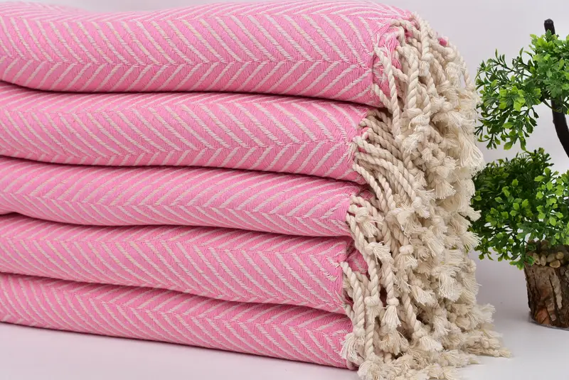 Large Turkish Towel, Fringed Turkish peshtemal beach towel USA, Gift For Boyfriend, 70x40 Cotton Striped Towel, Bridal Shower Favors, Wedding Gift - 3