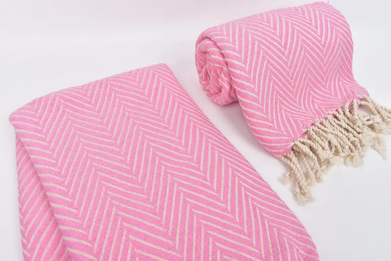 Large Turkish Towel, Fringed Turkish peshtemal beach towel USA, Gift For Boyfriend, 70x40 Cotton Striped Towel, Bridal Shower Favors, Wedding Gift - 7