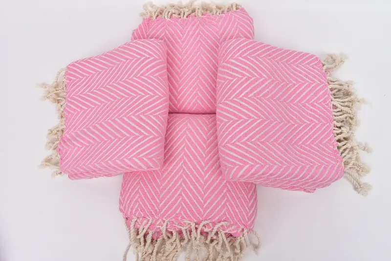 Large Turkish Towel, Fringed Turkish peshtemal beach towel USA, Gift For Boyfriend, 70x40 Cotton Striped Towel, Bridal Shower Favors, Wedding Gift - 6