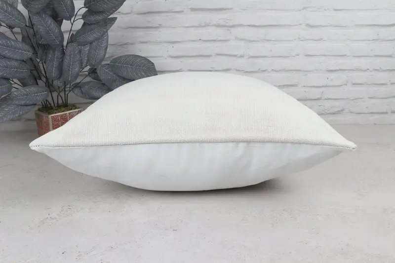 Throw Kilim Pillow, Aesthetic Pillow, Cozy Throw Cushion, 24x24 White Cushion Case, Boho Pillow Sham Cover, Antique Pillows, Pillow Sham - 6