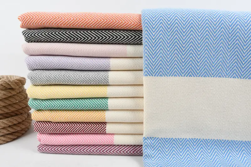 Sand-free towel, Gift For Him, Bachelor Towel, Anniversary Gift For Her, Bachelor Bachelorette Party Favors, 70x40 Cotton Herringbone Towel - 1