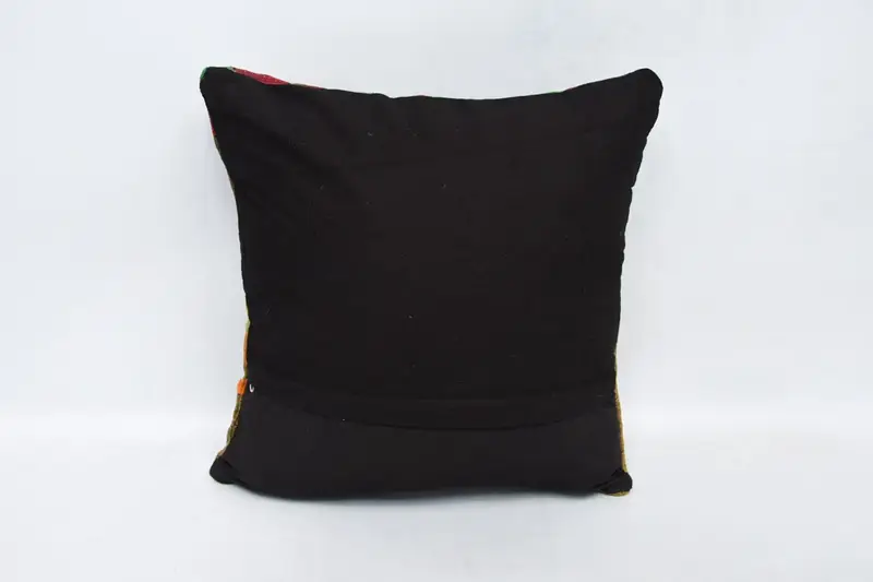 Vintage Pillow, Pillow for Sofa, Cushion Case, Hippie Throw Pillow Case, Gift Pillow, Handwoven Pillow, 16x16 Brown Pillow Sham - 6