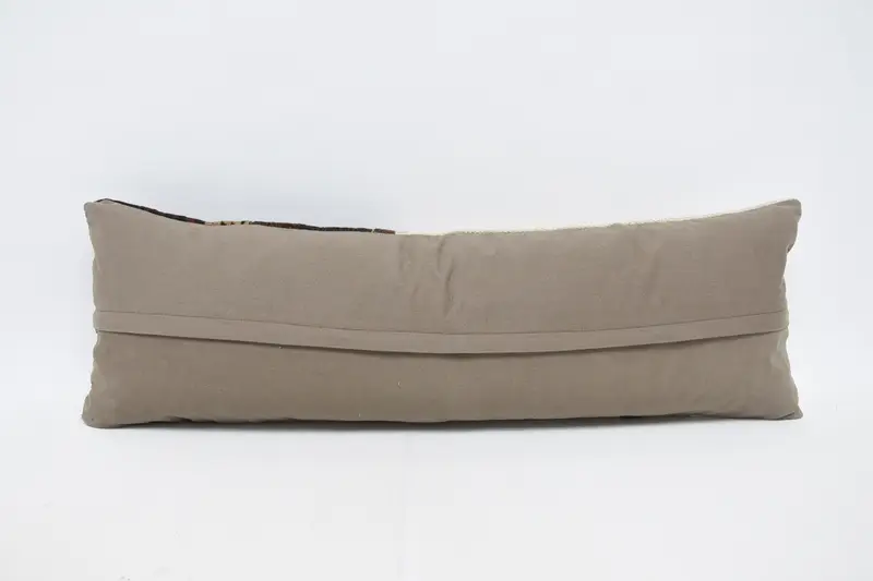 Pillow Case, Antique Pillows, 12x36 Beige Cushion, Hippie Throw Cushion Cover, Vintage Pillow, Pillow for Sofa, Turkish Corner Pillow - 6