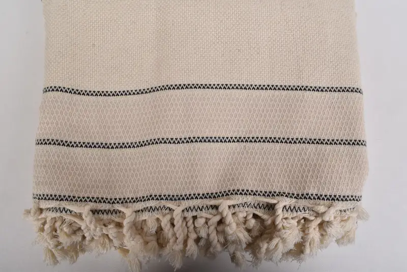 Personalized Gifts, Organic Beach Blanket, Gift For Wedding Day, Wedding Favors, Throw Blankets, 104x96 Cotton Striped Towel, Personalized Blanket - 4