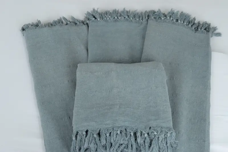 92x70 Cotton Stonewashed Towel, House Warming Gift, Bridesmaid Gifts, Turkish Blanket Throw, Bachelorette Large Towel, Turkish Blanket, Tablecloth - 5