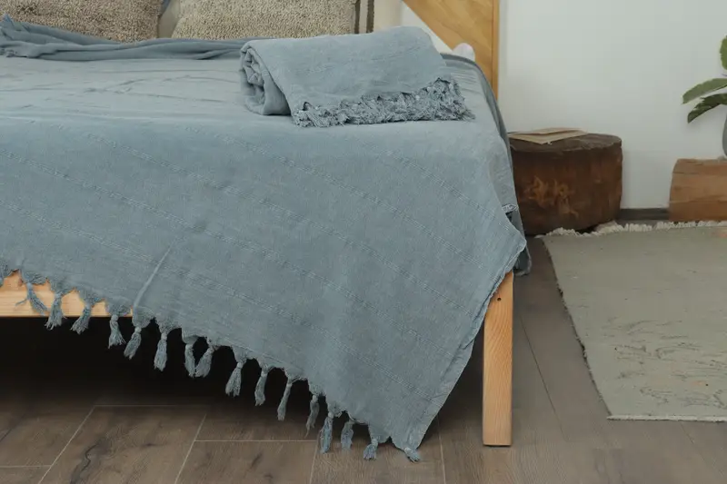 92x70 Cotton Stonewashed Towel, House Warming Gift, Bridesmaid Gifts, Turkish Blanket Throw, Bachelorette Large Towel, Turkish Blanket, Tablecloth - 7