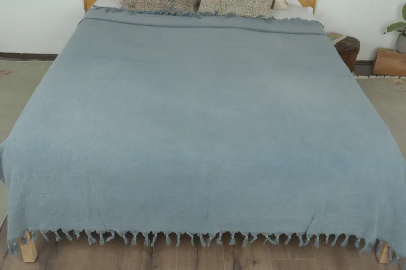 92x70 Cotton Stonewashed Towel, House Warming Gift, Bridesmaid Gifts, Turkish Blanket Throw, Bachelorette Large Towel, Turkish Blanket, Tablecloth - 8