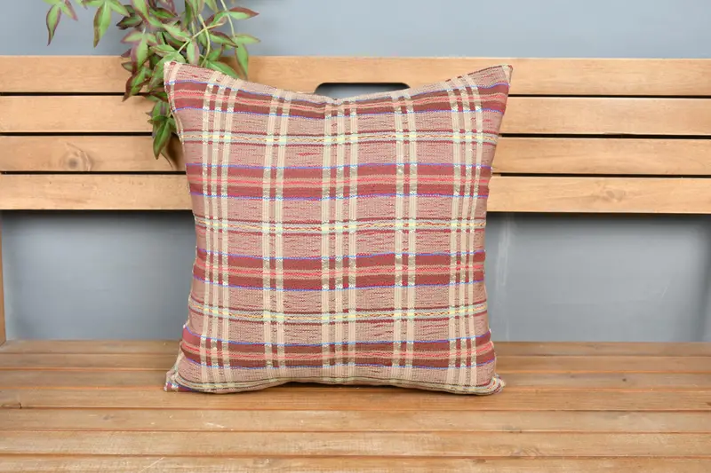 20x20 Green Cushion Cover, Handmade Pillow Case, Pillow for Sofa, Kilim Pillow, Vintage Kilim Pillow, Bohemian Cushion Cushion, Cushion Case - 6