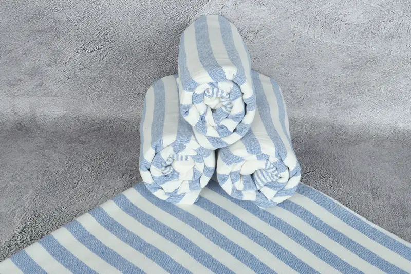 Handmade Gift, Custom Beach Towel, 68x40 Cotton Striped Terry Towel, Hammam Towel USA, Bridesmaid Gifts, Wedding Towel, Valentines Day Gift For Him - 7