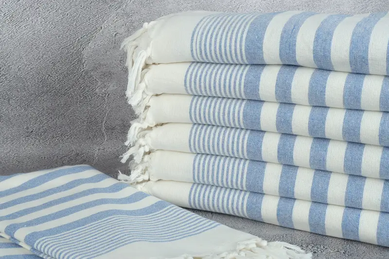 Handmade Gift, Custom Beach Towel, 68x40 Cotton Striped Terry Towel, Hammam Towel USA, Bridesmaid Gifts, Wedding Towel, Valentines Day Gift For Him - 2