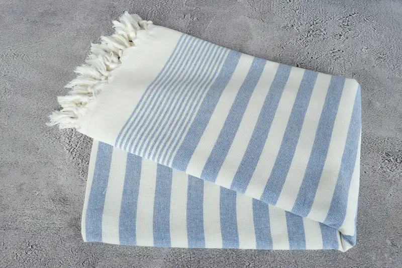 Handmade Gift, Custom Beach Towel, 68x40 Cotton Striped Terry Towel, Hammam Towel USA, Bridesmaid Gifts, Wedding Towel, Valentines Day Gift For Him - 6