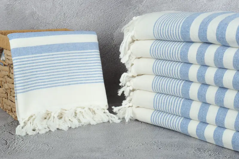 Handmade Gift, Custom Beach Towel, 68x40 Cotton Striped Terry Towel, Hammam Towel USA, Bridesmaid Gifts, Wedding Towel, Valentines Day Gift For Him - 3