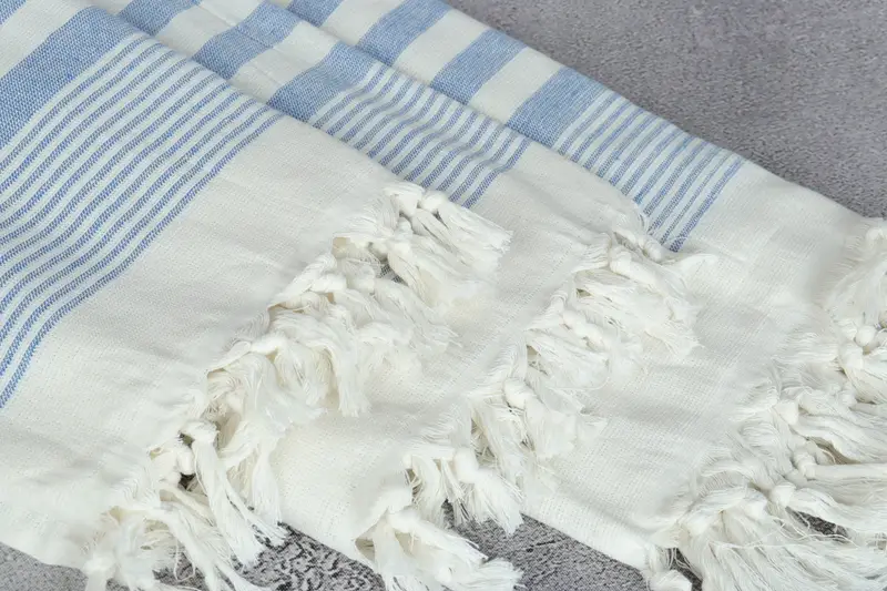 Handmade Gift, Custom Beach Towel, 68x40 Cotton Striped Terry Towel, Hammam Towel USA, Bridesmaid Gifts, Wedding Towel, Valentines Day Gift For Him - 5
