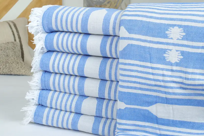 84x60 Cotton Patterned Towel, Throw Blanket, Bachelorette Gifts, Decorative Blanket, Valentines Day Gift For Him, First Wedding Anniversary Gift - 2