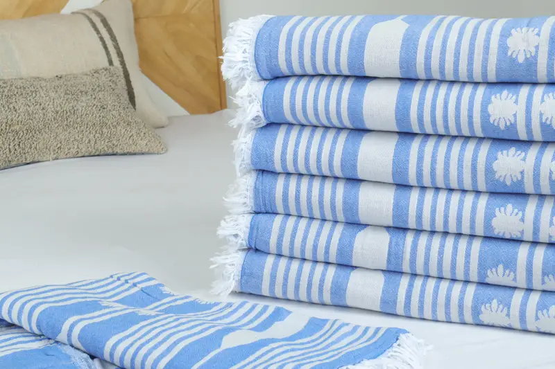 84x60 Cotton Patterned Towel, Throw Blanket, Bachelorette Gifts, Decorative Blanket, Valentines Day Gift For Him, First Wedding Anniversary Gift - 3