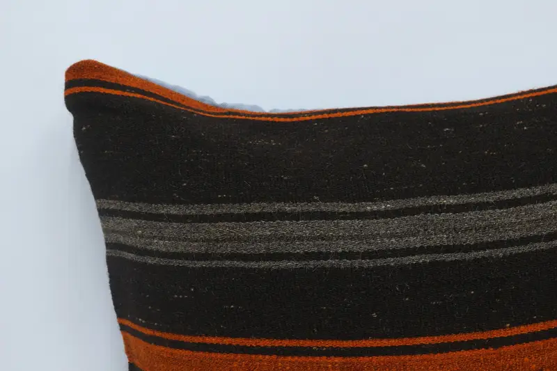 Handmade Kilim Cushion, Kilim Cushion Sham, Pillow Cover, 28x28 Brown Cushion Cover, Kilim Pillow, Rustic Cushion Cover, Christmas Pillow Sham - 2