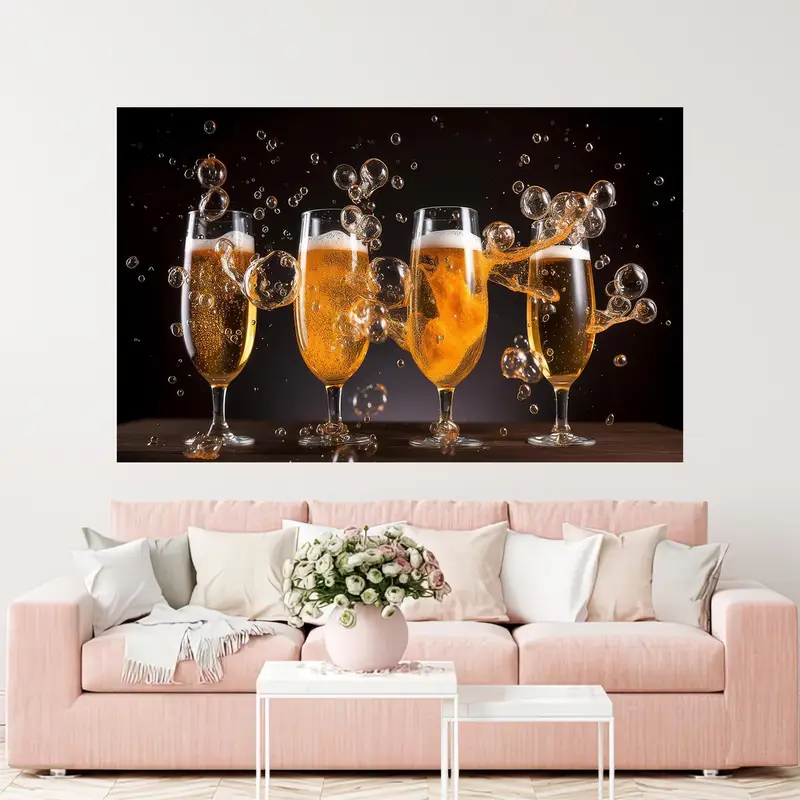 エレガントなプリントガラス: パブ、ビール、キッチン用のモダンなデザイン