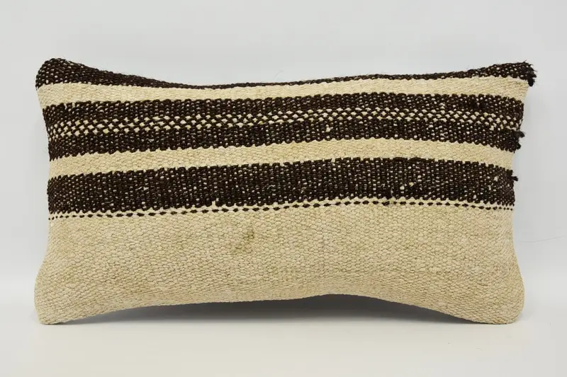Seasonal Decor Throw Moroccan Pillow Cover, 8x16 inch Beige Pillow - 1