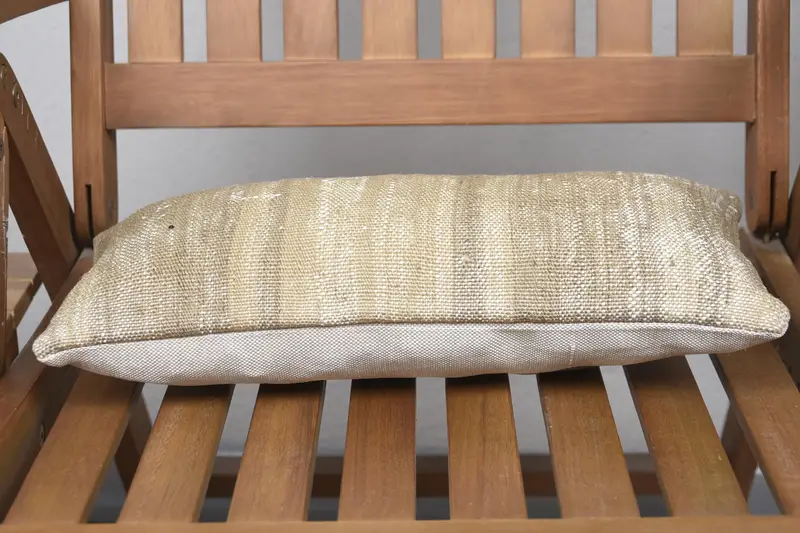 One Of A Kind Cushion Cover, 8x16 Beige Pillow Case, Boho Pillow, Cushion Cover, Bolster Throw Pillow Cover, Kilim Cushion Sham, Vintage Pillow - 5