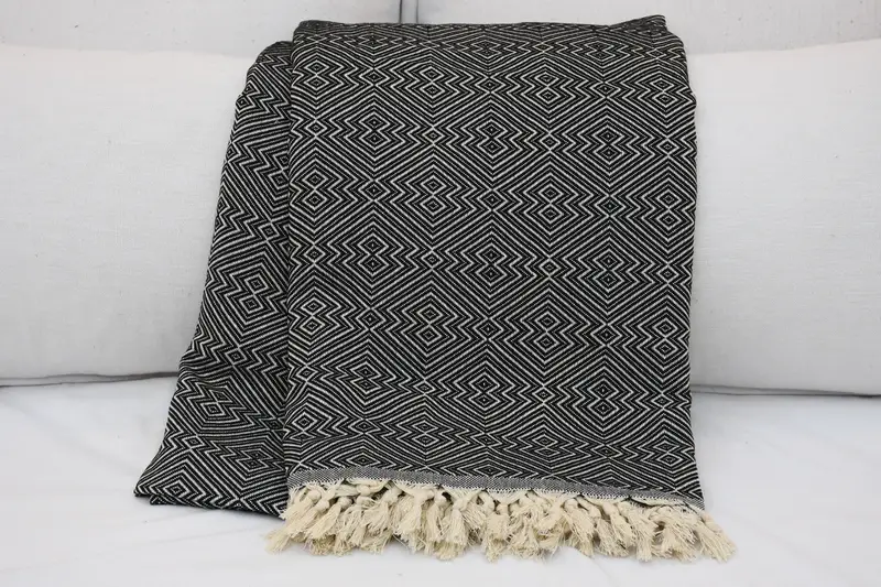 Housewarming Gift, Family Gift Basket, Decorative Blanket, Bachelorette Party Favors, 92x80 Cotton Diamond Towel, Best Wedding Gift, Couch Cover - 6