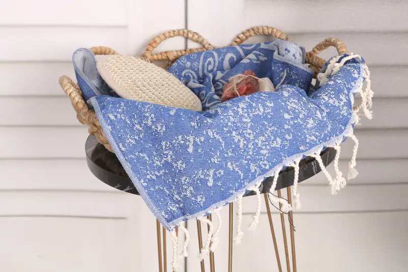 Engagement Gift, Monogram Hand Towel, 36x18 Cotton Carretta Patterned Towel, Turkish Tea Towel, Turkish Towel Hand Towel, Custom Turkish Towel - 3