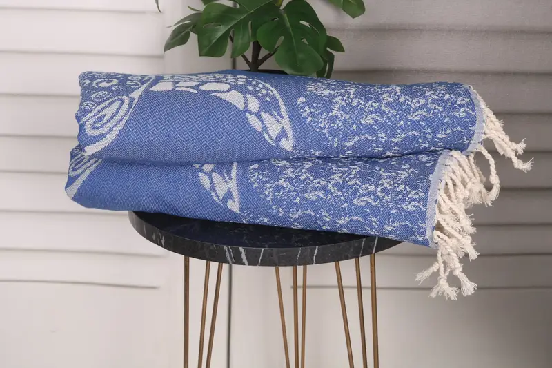 Engagement Gift, Monogram Hand Towel, 36x18 Cotton Carretta Patterned Towel, Turkish Tea Towel, Turkish Towel Hand Towel, Custom Turkish Towel - 4