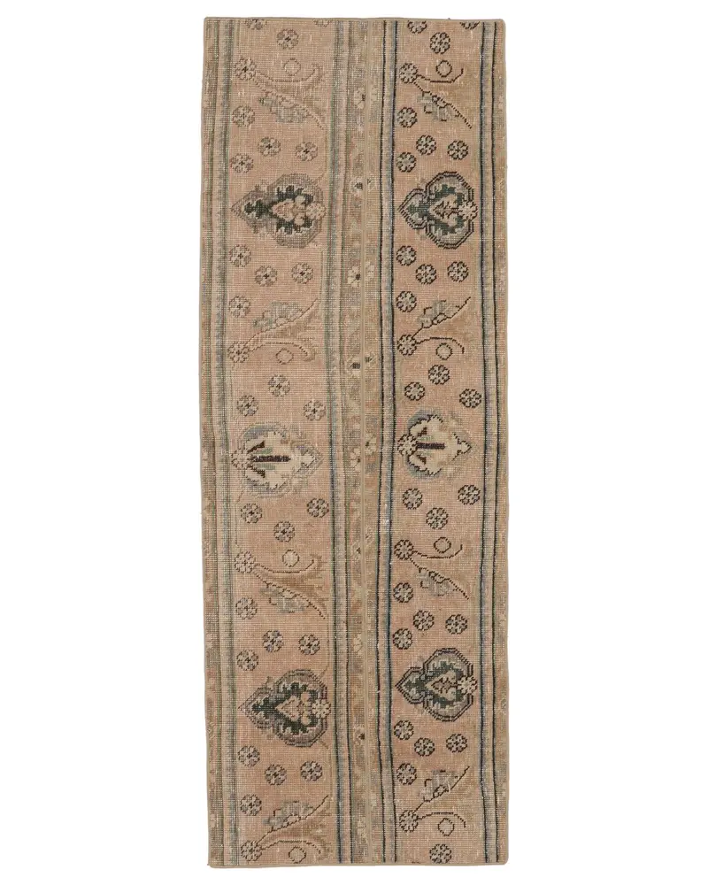 ベージュ & ブルー カモフラージュ ラグ 2.3x6.4 フィート シックな装飾