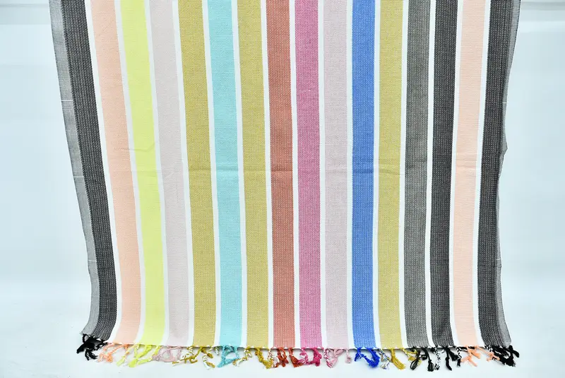 Quick-Dry Beach Towel, Pool Towels, Personalized Gift, 76x40 Cotton Striped Towel, Spa Gift, Monogram Turkish Bath Towel, Monogram Beach Towel - 1