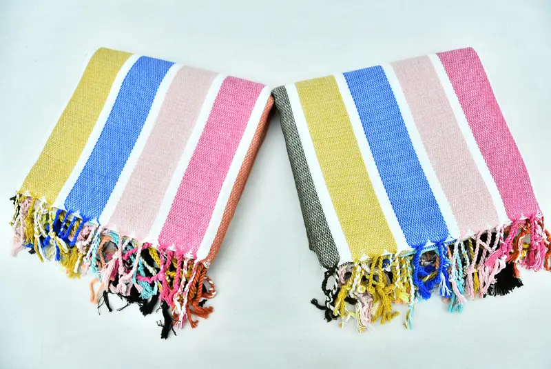 Quick-Dry Beach Towel, Pool Towels, Personalized Gift, 76x40 Cotton Striped Towel, Spa Gift, Monogram Turkish Bath Towel, Monogram Beach Towel - 5