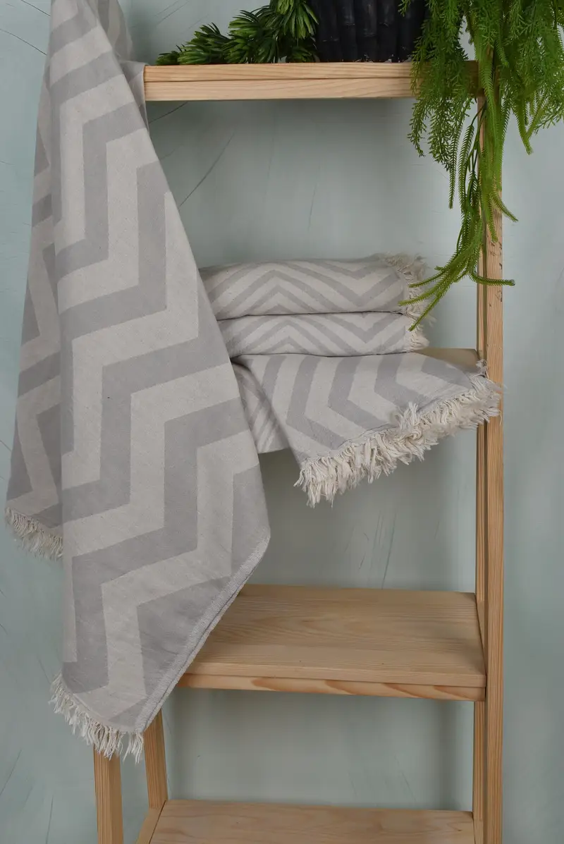 Hammam Towel USA, Pool Towels, Peshtemal Towel, Gift For Her, Employee Gifts, Turkish Towel Set, 70x40 Cotton Zigzag Design Towel, Turkish towel - 6