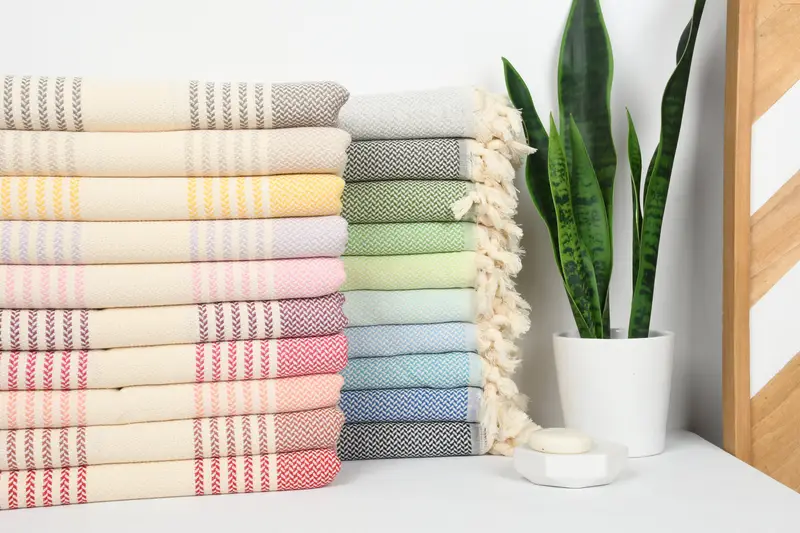 Home Decor Gifts, Summer Towel, Personalized Turkish Towel, Gift For Boyfriend, Fouta towel, Bachelorette Favors Beach, 70x40 Cotton Striped Towel - 2