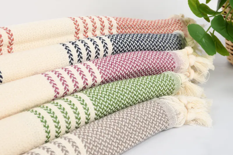 Home Decor Gifts, Summer Towel, Personalized Turkish Towel, Gift For Boyfriend, Fouta towel, Bachelorette Favors Beach, 70x40 Cotton Striped Towel - 3