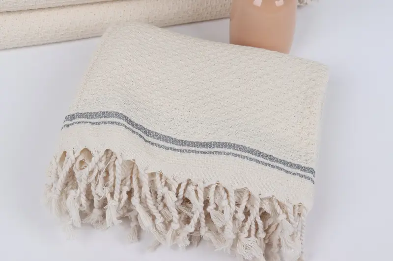 68x36 Cotton Striped Towel, Best Friend Wedding Gift, Hammam Towel USA, Christmas Gift, Monogrammed Beach Towel, Turkish towel, Quick-dry peshtemal - 5