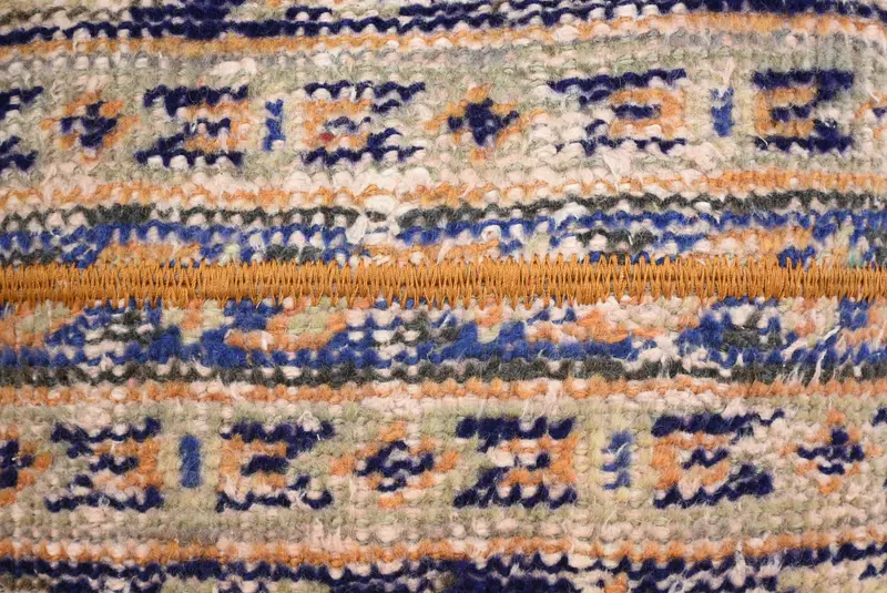 Art Deco Pillow Sham, Home Decor Pillow, Turkish Kilim Pillow, 14x14 Blue Pillow Sham, Pillow Sham, Handmade Kilim Cushion, Garden Pillow Sham - 3