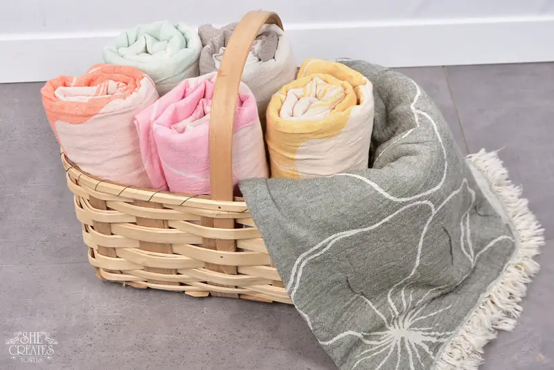 68x40 Cotton Floral Patterned Towel, Personalized Towel, Beach Towel Bulk, Embroidered Towel, First Wedding Anniversary Gift, House Warming Gift - 7