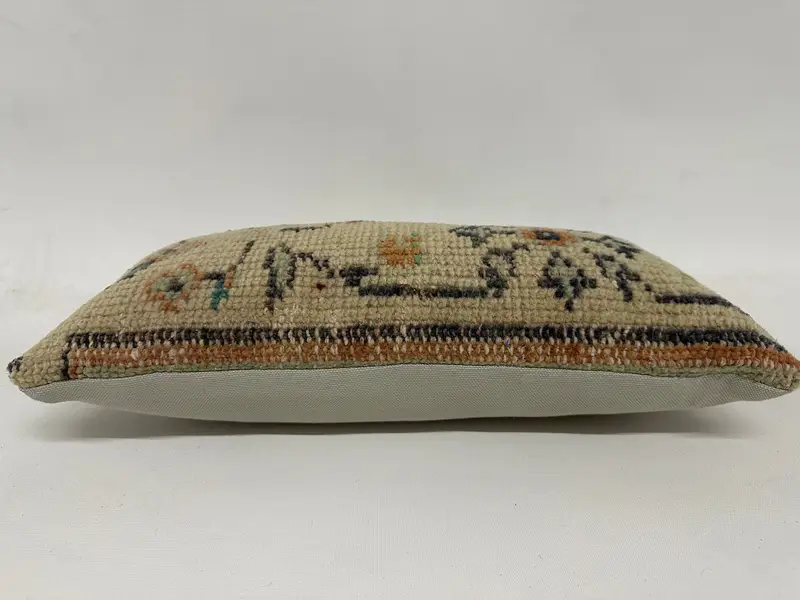 Pillow for Sofa, 8x16 Beige Pillow Cover, Turkish Pillow, Vintage Kilim Throw Pillow, Decorative Cushion Case, Cushion Cover, Pet Pillow Cover - 5
