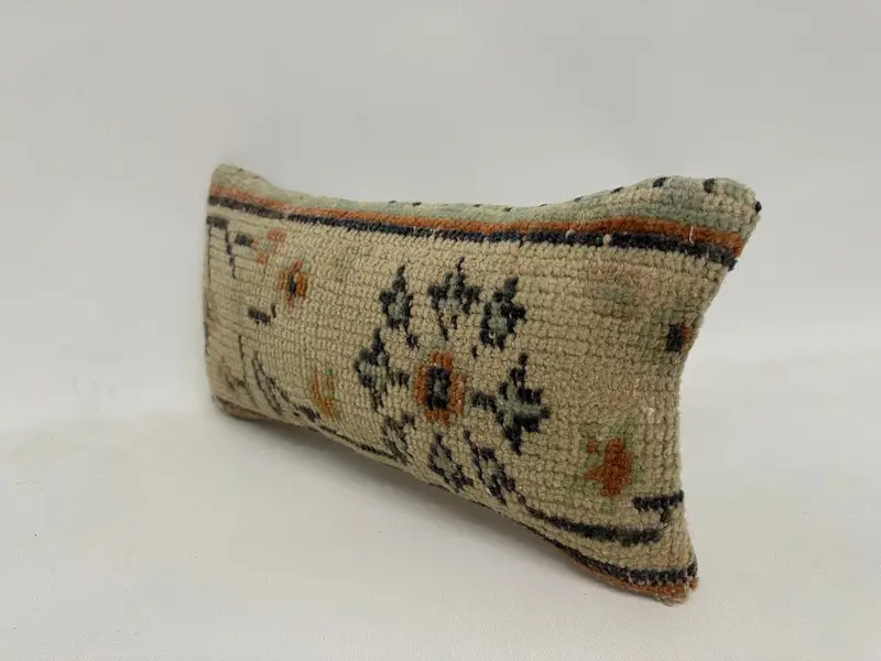 Pillow for Sofa, 8x16 Beige Pillow Cover, Turkish Pillow, Vintage Kilim Throw Pillow, Decorative Cushion Case, Cushion Cover, Pet Pillow Cover - 4