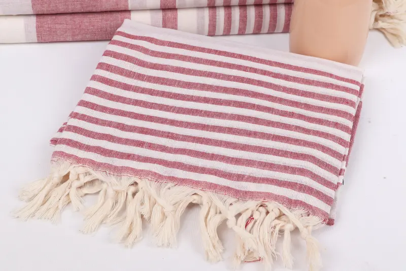 70x40 Cotton Striped Towel, Personalized Beach Towel, Wedding Towel, Gift For Her, House Warming Gift, Lightweight Turkish towel, Turkish Towel Bulk - 5