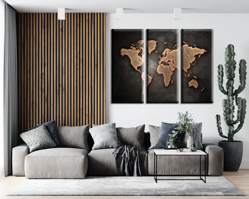 World Map Decor, Large World Map, Travel Art, Map Canvas, World Map Canvas, Extra Large Wall Art, Travel Poster, Push Pin Canvas,Print Map - 3