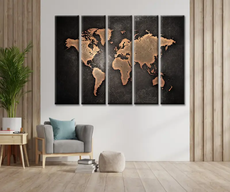 World Map Decor, Large World Map, Travel Art, Map Canvas, World Map Canvas, Extra Large Wall Art, Travel Poster, Push Pin Canvas,Print Map - 5