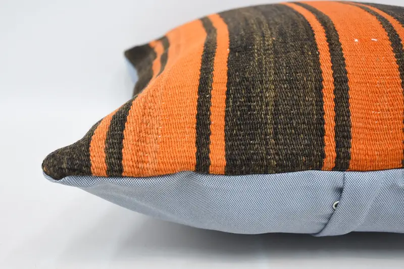 20x20 Orange Cushion Case, Home Decor Pillow, Cushion Case, Bed Pillow Case, Vintage Kilim Throw Pillow, Kilim Pillow Cover - 5