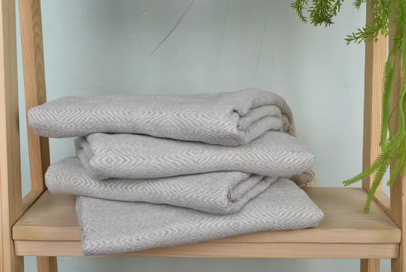 Organic towel, Gift For Wedding Day, Gift For The Home Decor, Best Friend Gift, Bridesmaid Gift, 70x40 Cotton Zigzag Diamond Towel, Family Gift - 7